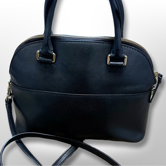 Kate Spade Grove Street Carli Black Pebbled 100% Leather Domed Crossbody Satchel - Picture 11 of 13